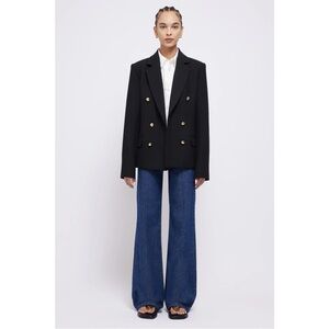 NWT Jonathan Simkhai Black Double Breasted Blazer size 4